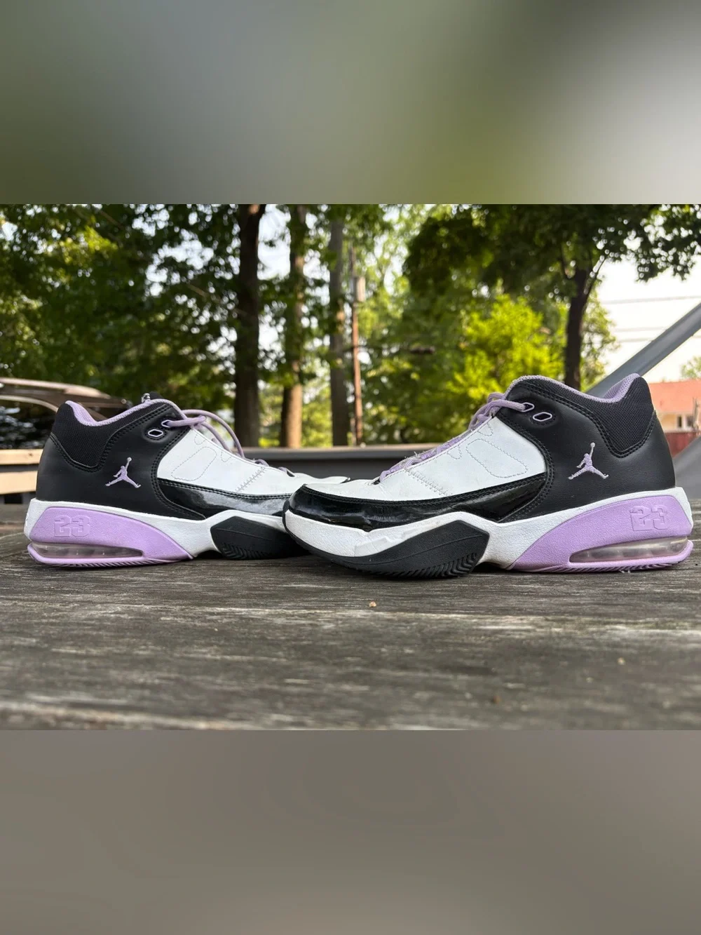 Original Jordan Max Aura 3 GS Black Lilac for Kids
